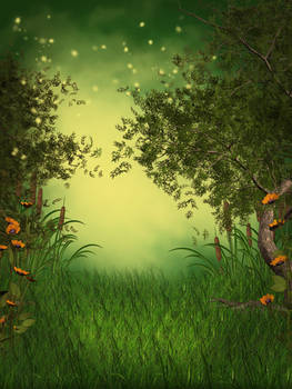 Green Fantasy free background