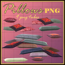 Pillows, png renders by KlaraKay