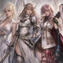 Lunafreya, Nora, Lightning and Kaine