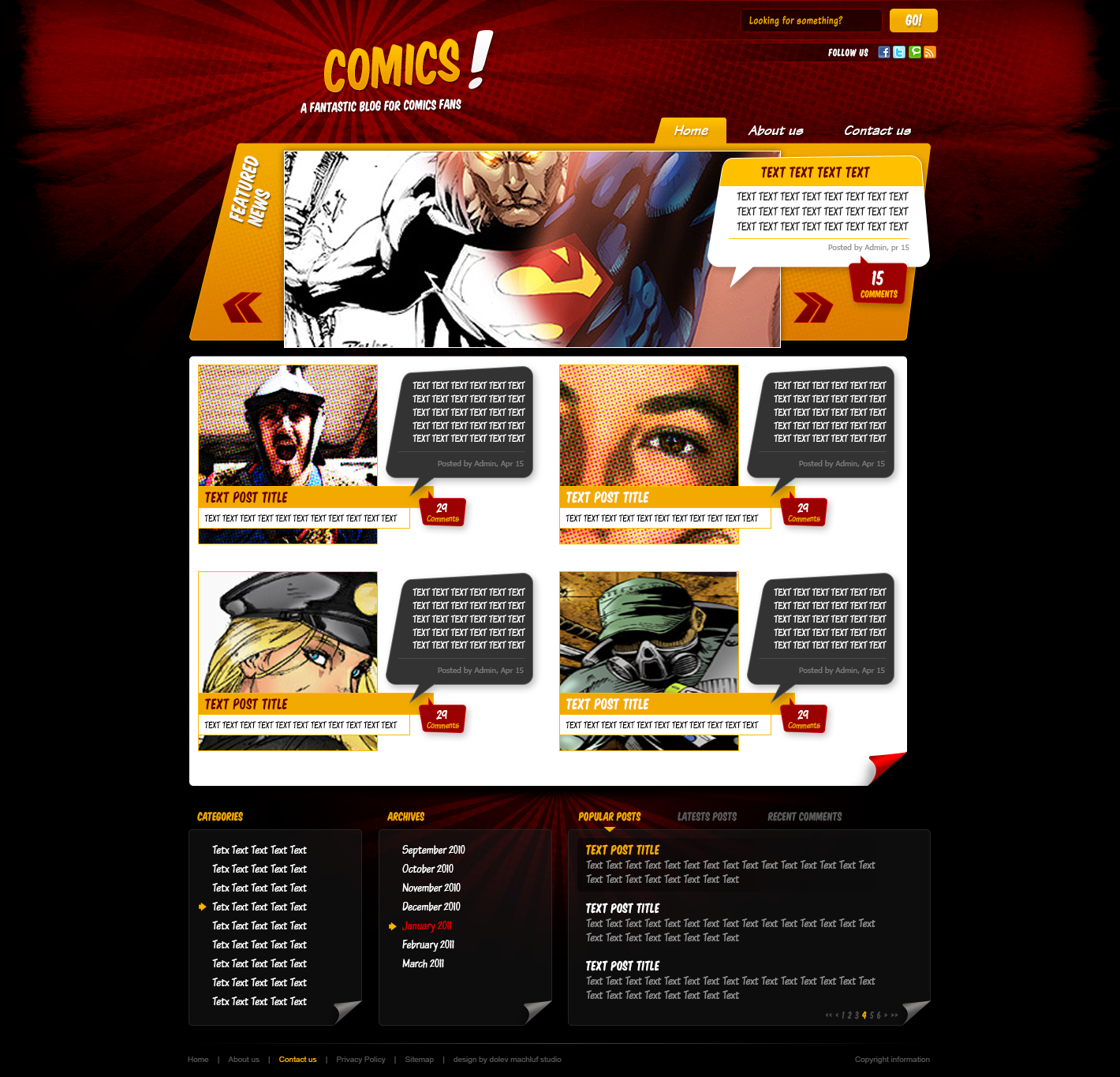 comics web design by DOLEVS on DeviantArt