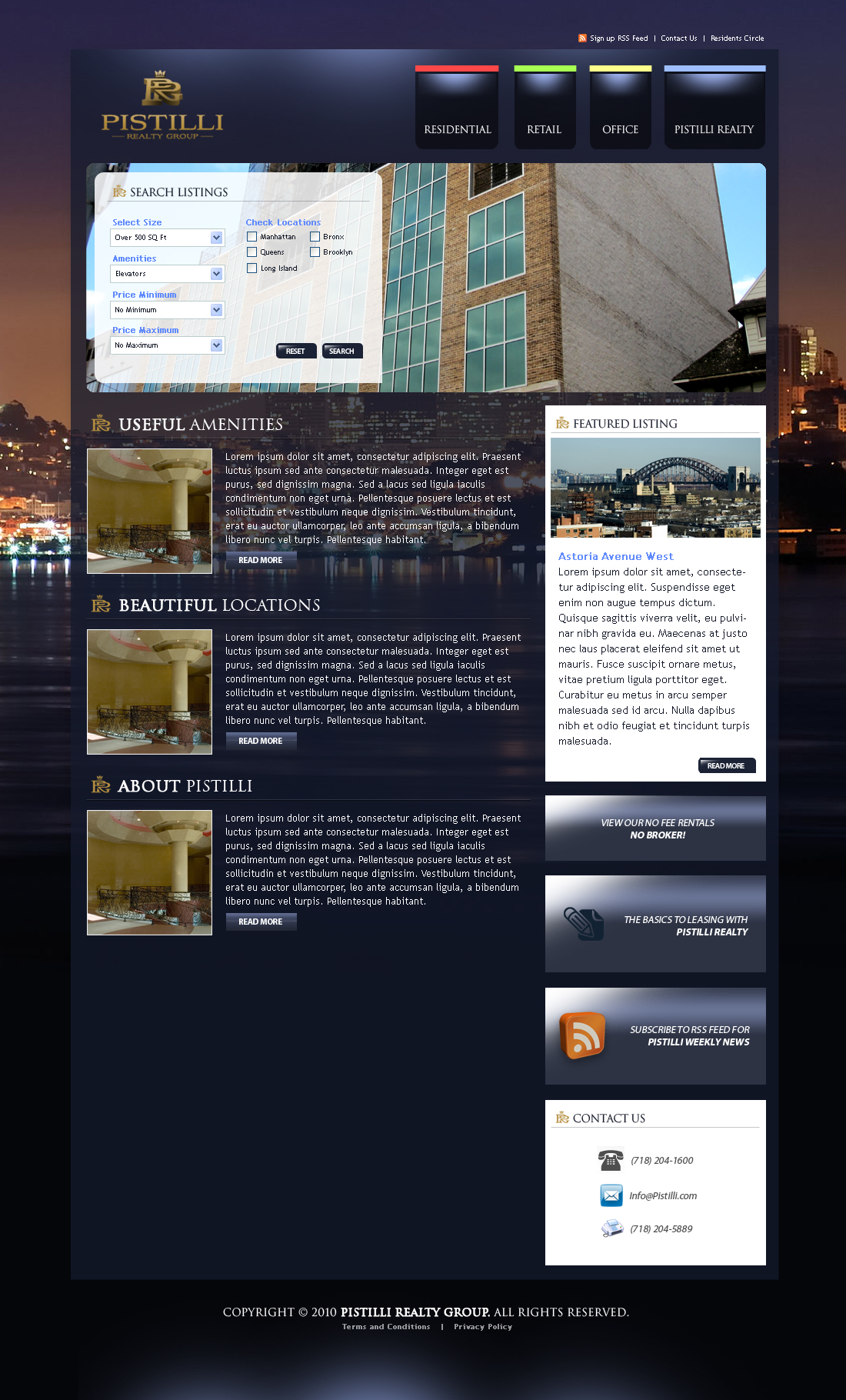 Pistilli Realty Main Website