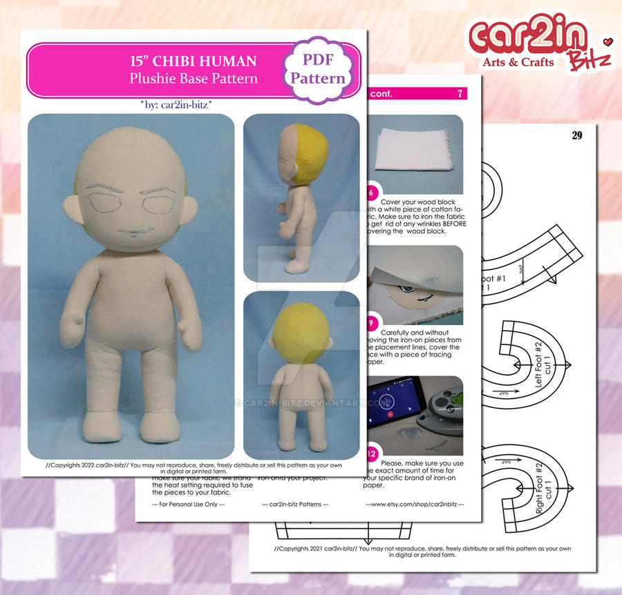 Chibi Free Pattern Large Chibi Digital Pattern by car2in-bitz on DeviantArt