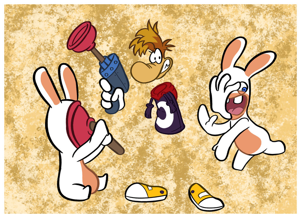 Rayman Con Rrabits Rayman and the Rabbids by CrispyToastYT on DeviantArt