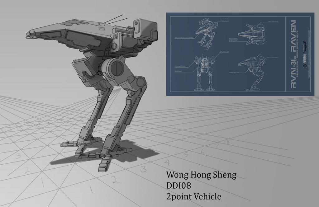 Raven Mech perspective study by maxgags on DeviantArt