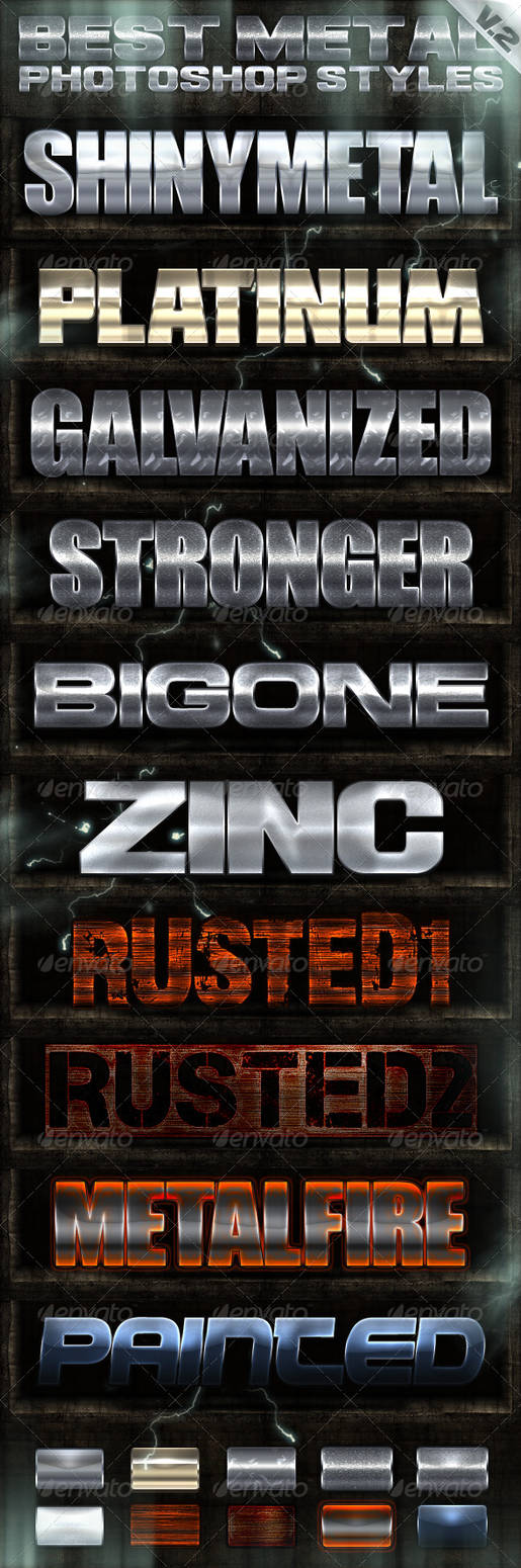 Metal Field Style 10 Metal Photoshop Styles 2of2 by fluctuemos on DeviantArt