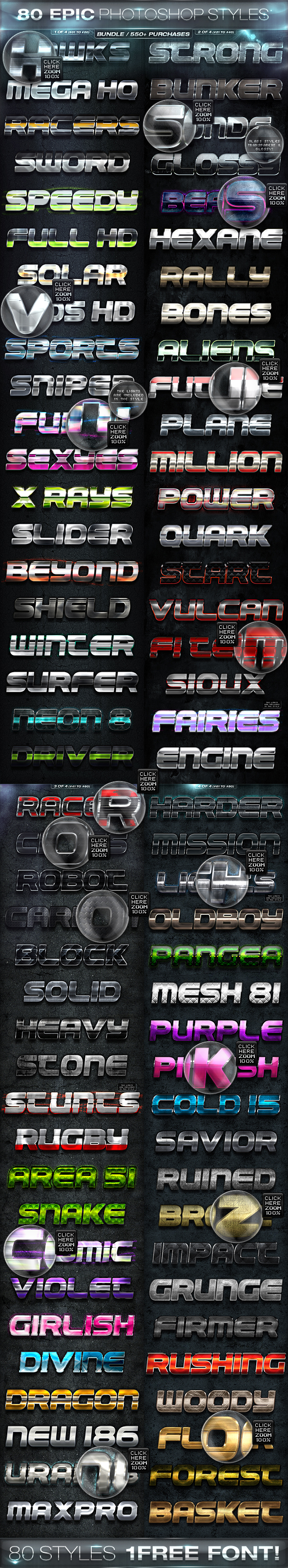 80 EPIC PHOTOSHOP STYLES