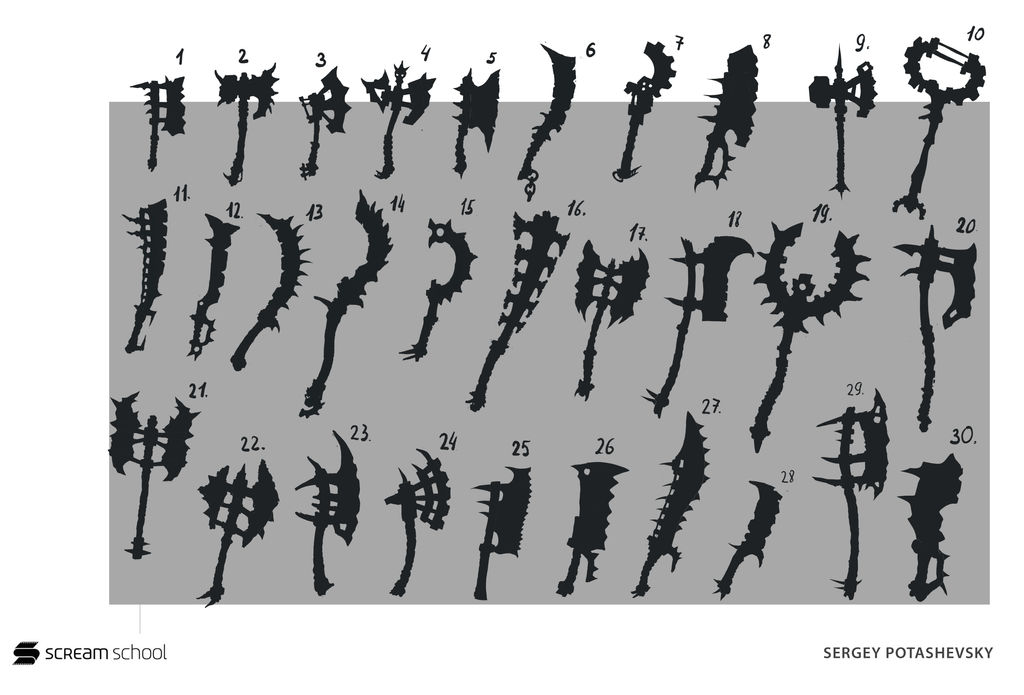 Orc weapon study. by greymetallcat on DeviantArt