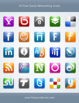 25 Free Social Networking Icon