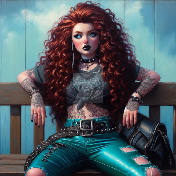 Disney, but make it goth, Merida (modern) by Zombiegrrll on DeviantArt