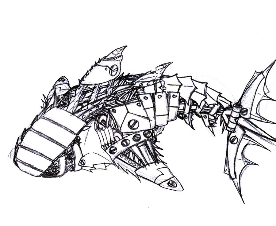 robot shark by narni on DeviantArt