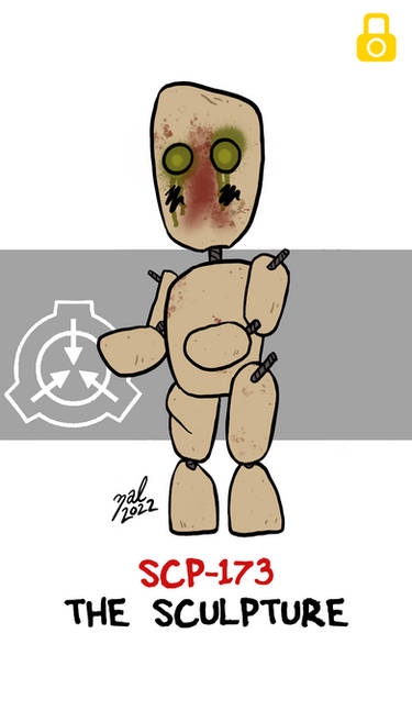 Started a new series of drawings based on SCP Foundation. First one is The  Statue aka SCP-173 : u/Departedart