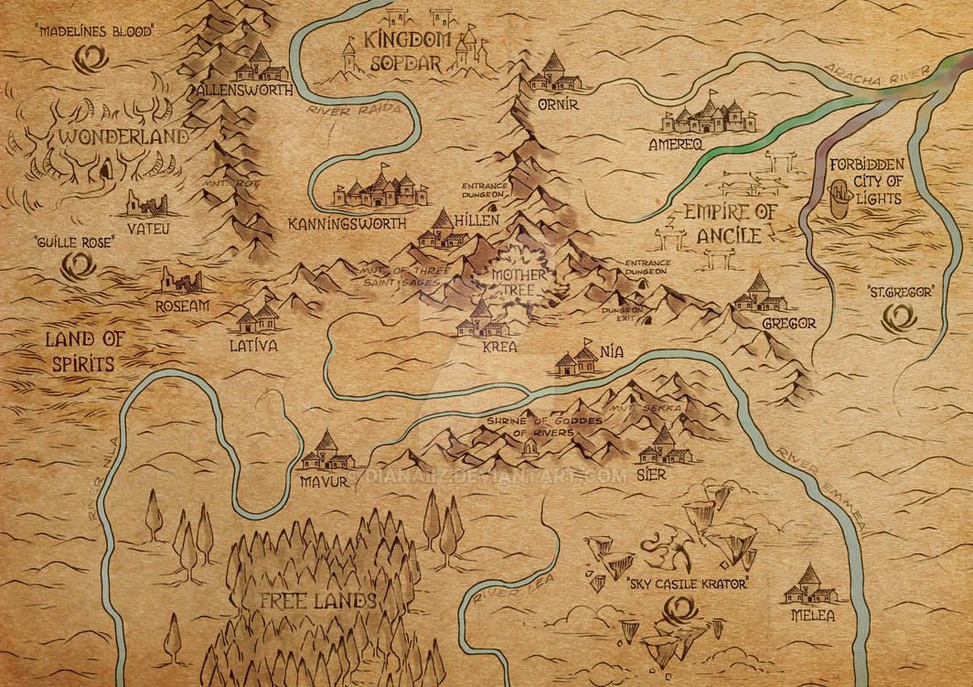 Disenchanted Map map commission by dianaiiz on DeviantArt