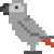 8-bit African Grey Icon