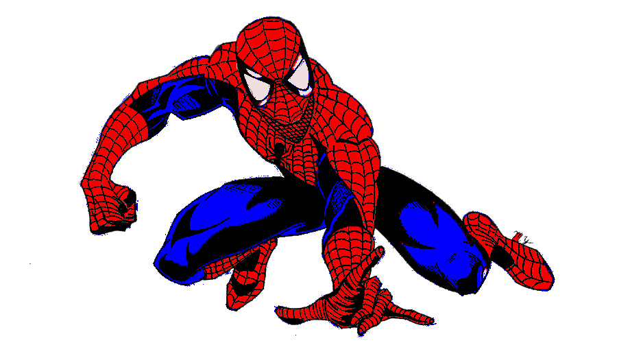Drawings To Paint & Colour Spiderman - Print Design 011
