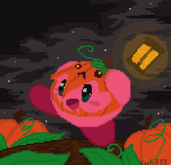 Pumpkin Kirby! by NinCube64 on DeviantArt