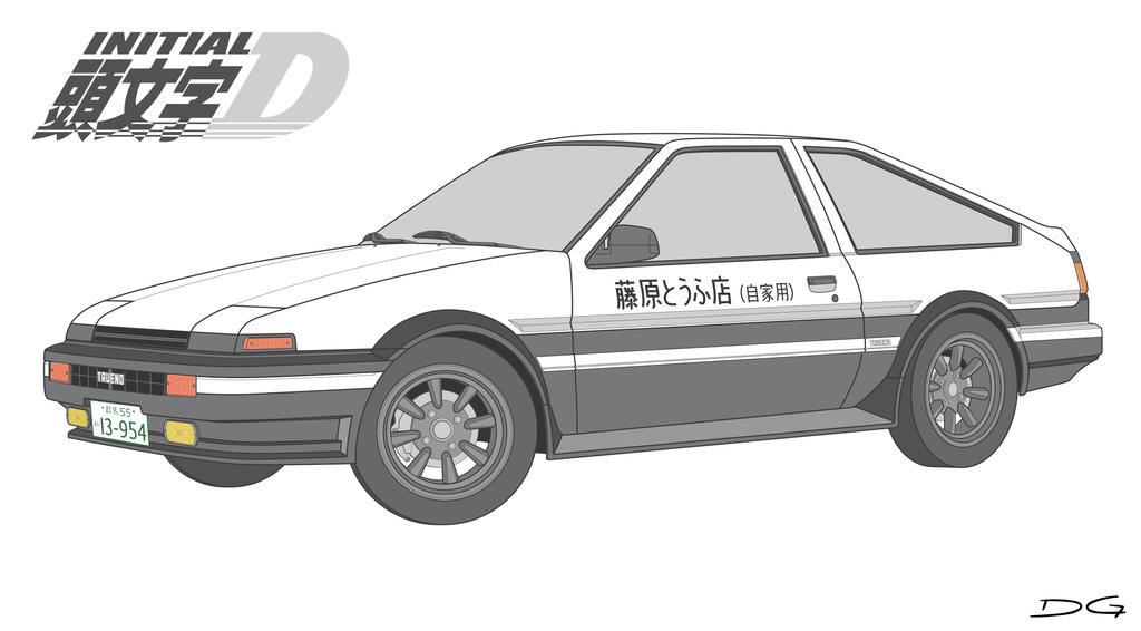 Toyota Ae86 Trueno Initial D Vector By Dirtygeneral On Deviantart