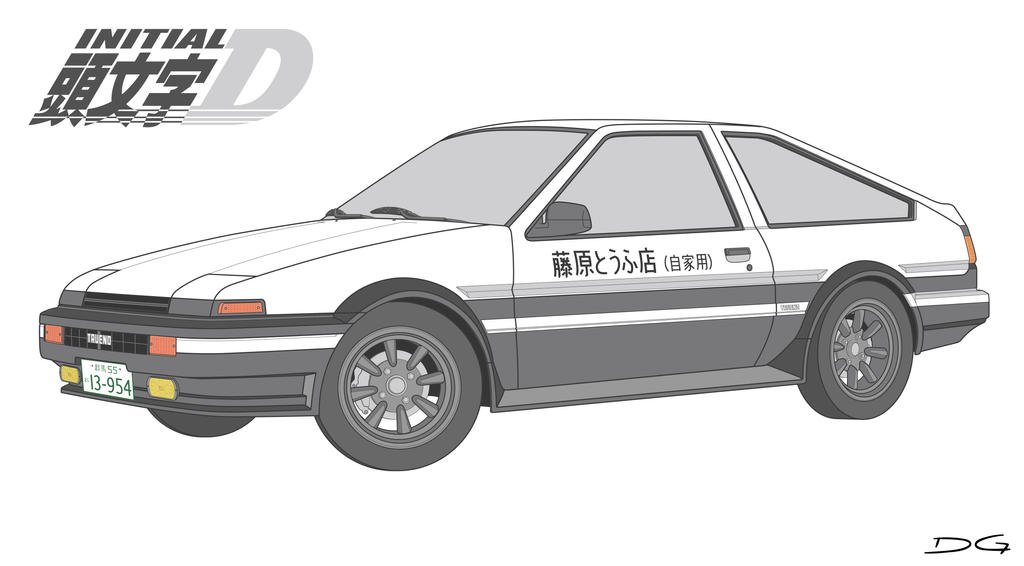 Toyota Ae86 Trueno Initial D Vector By Dirtygeneral On Deviantart Toyota Ae86 Trueno Initial D Vector By Dirtygeneral On Deviantart