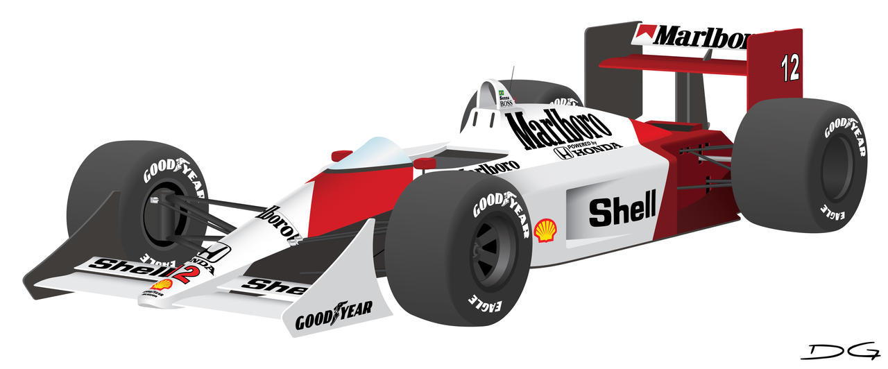 Mclaren MP4/4 Vector Formula 1 Car Coloured by DirtyGeneral on DeviantArt