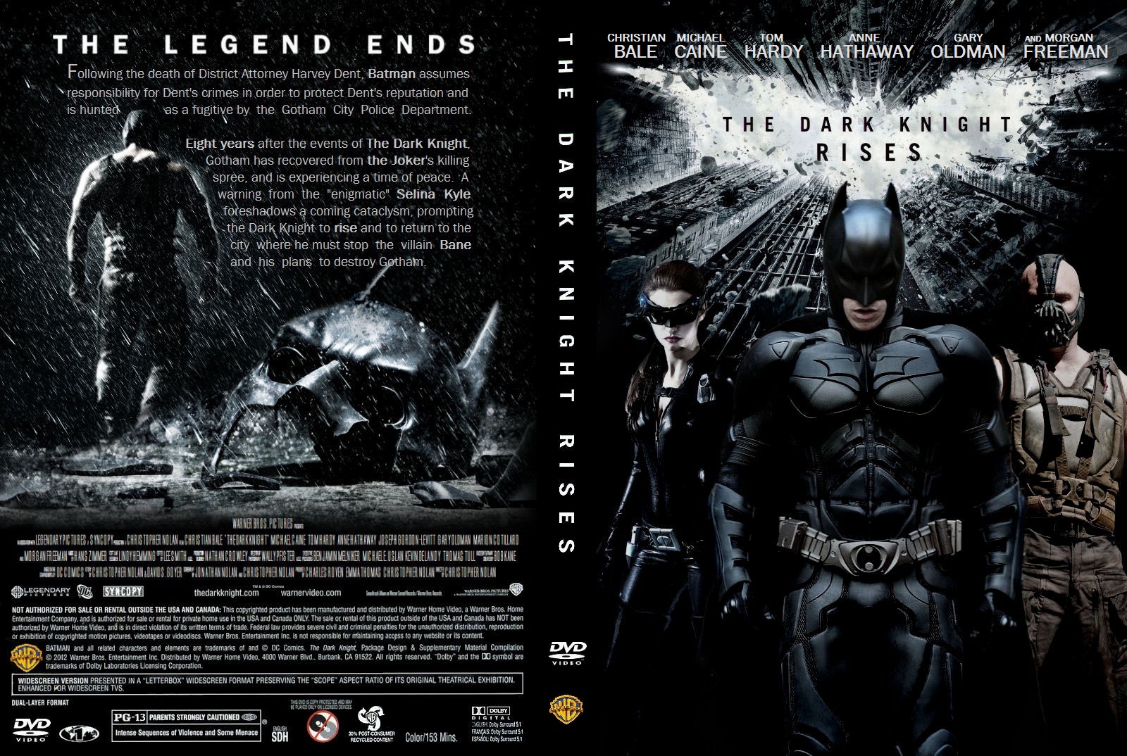 The Dark Knight Rises DVD Cover