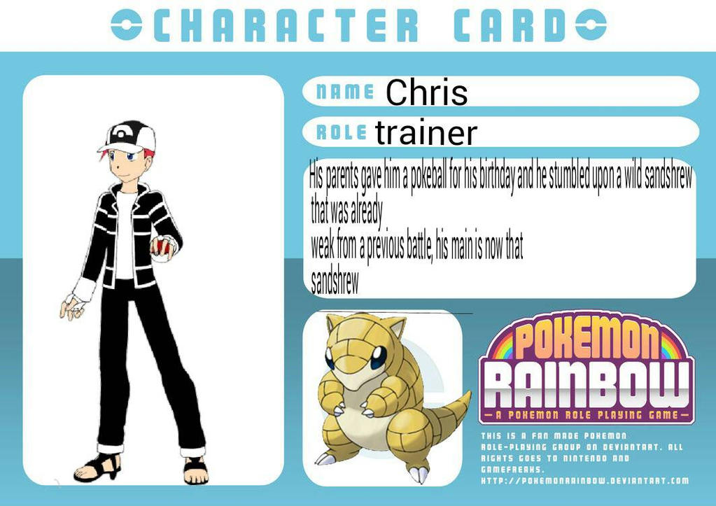 Pokemon Chris Rear View Pokemon Rainbow- Chris by Perrydev on DeviantArt