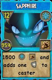 Wizard101 Sapphire Spell Card