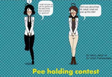 Dr Jekyll vs Dr Frankenstein - Pee Holding Contest