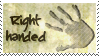 Right handed stamp