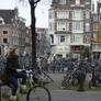 Cycling through Amsterdam