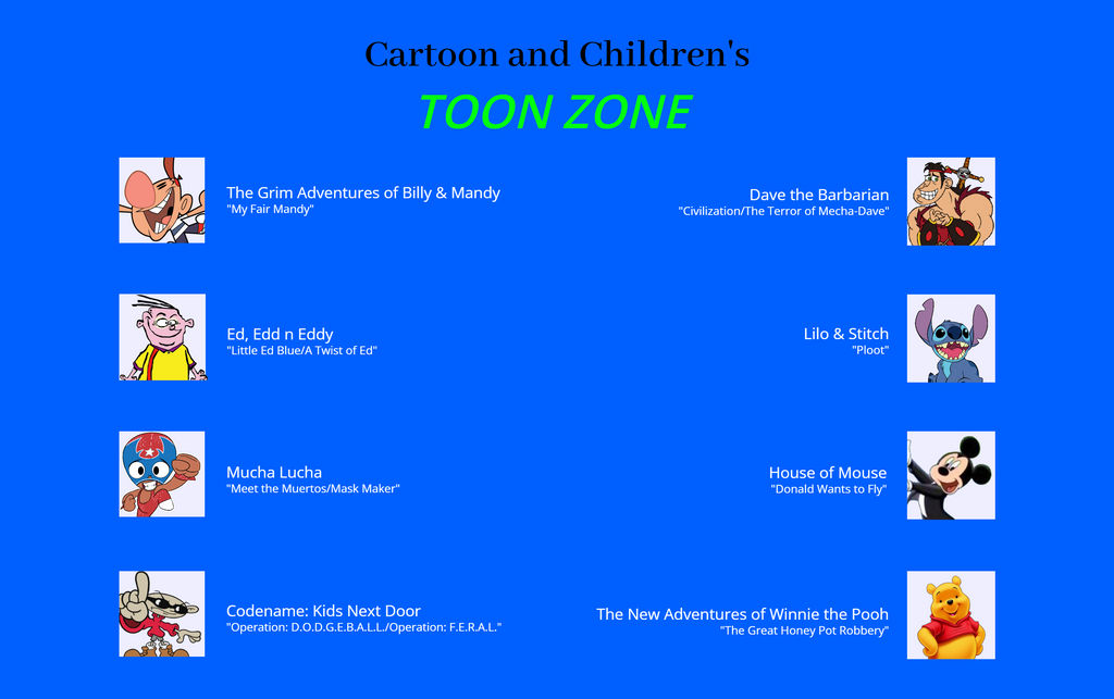 Zone Toons Cartoon and Children's - Toon Zone by WilliamLasater915 on DeviantArt