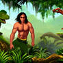 Tarzan with Dinosaur