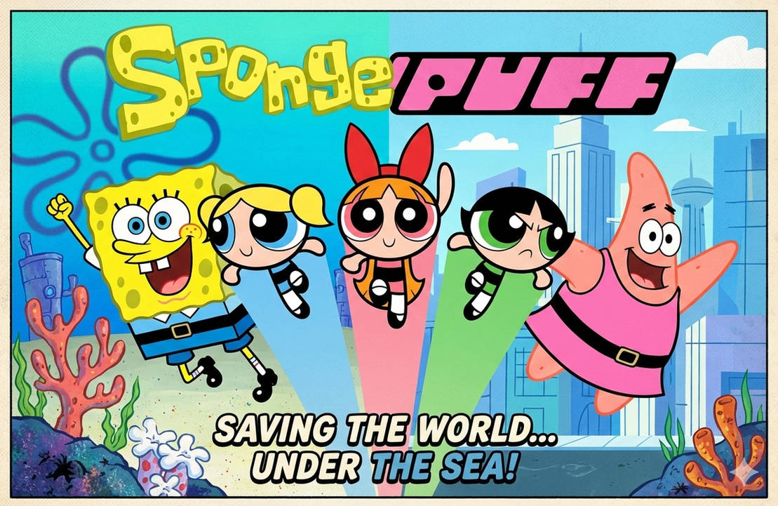 Spongefoo Spongepuff poster by WilliamLasater915 on DeviantArt