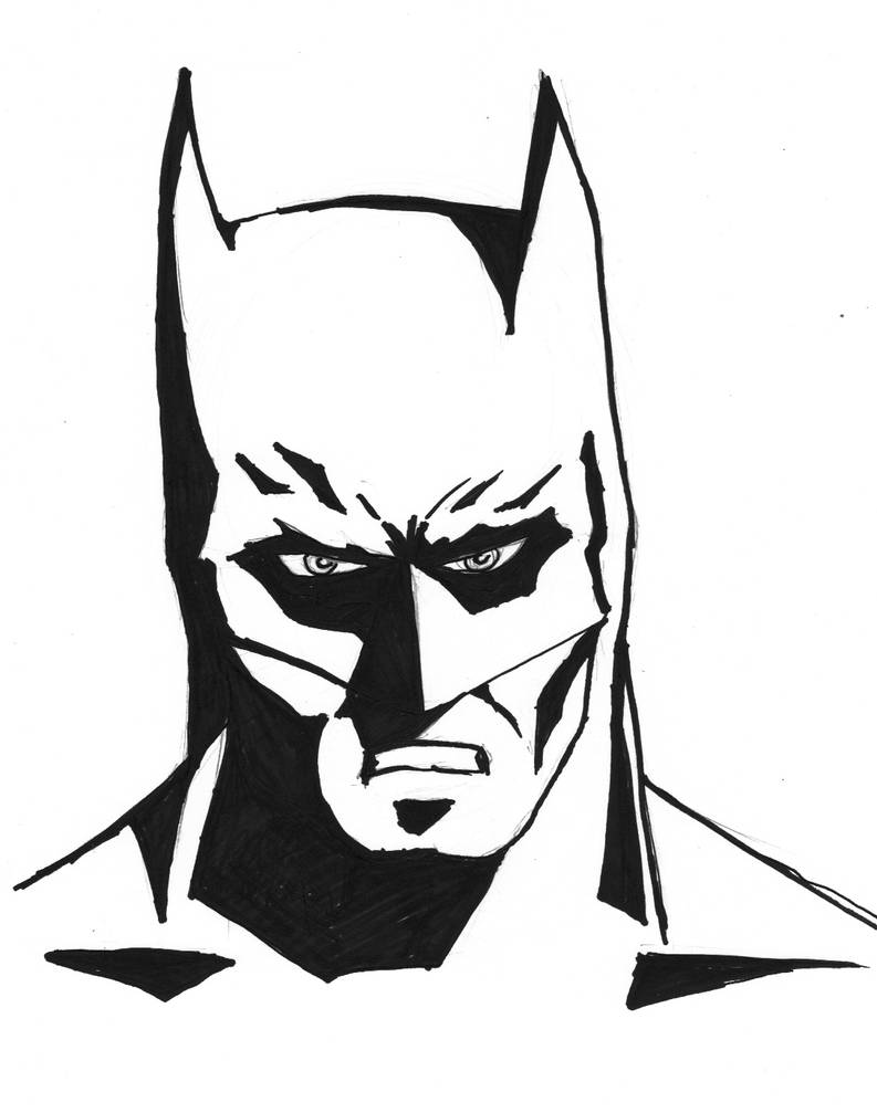 Batman Portrait Simple Batman portrait 2 by dave365 on DeviantArt