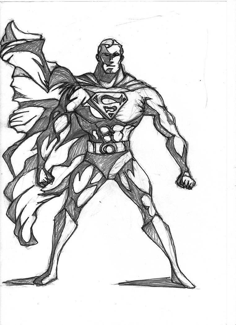 Superman pencil sketch by dave365 on deviantart