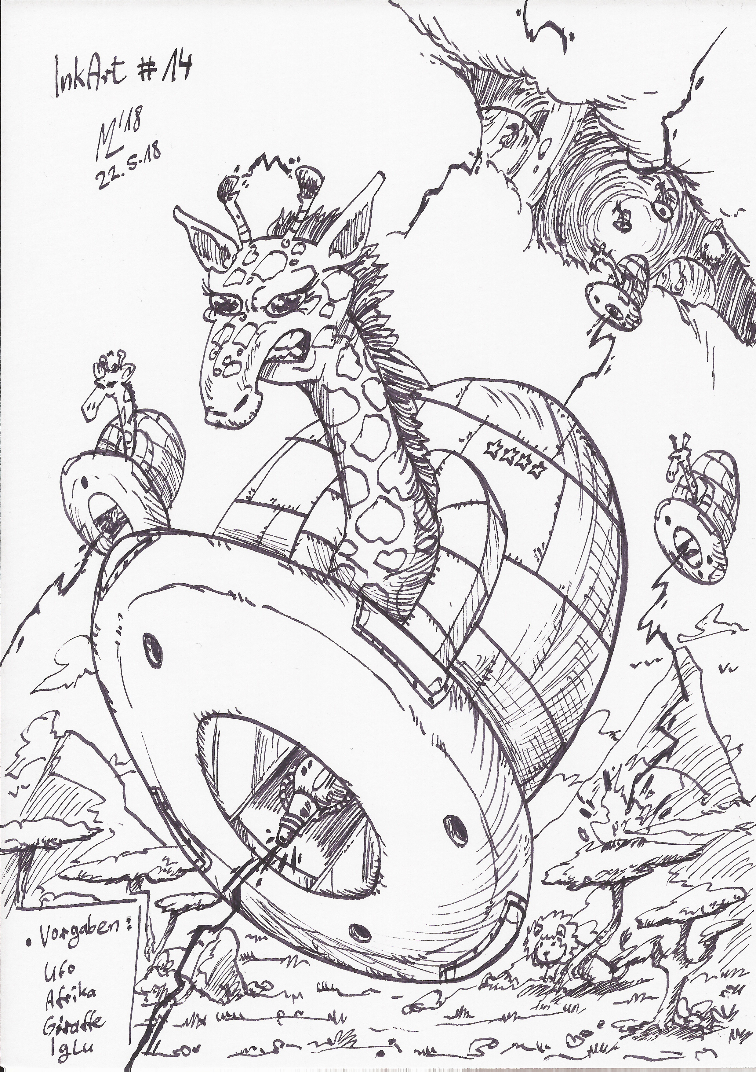 InkArt #14: Vorgabenrunde - Totally Random Africa by blue-hugo