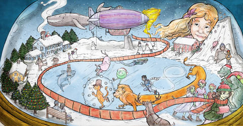 The Snow Globe_Portland Children's Museum Mural