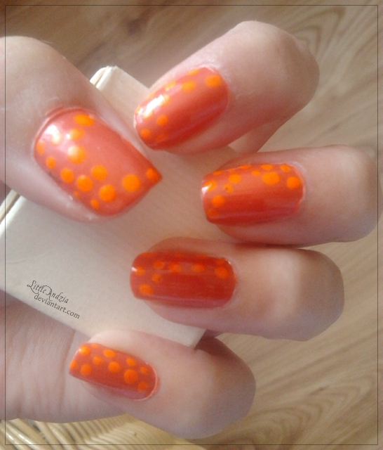 31 Week Nail art challenge: Week 2 Orange Nails