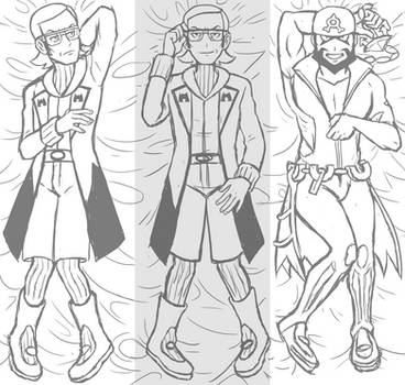 Maxie and Archie Dakimakura Sketch