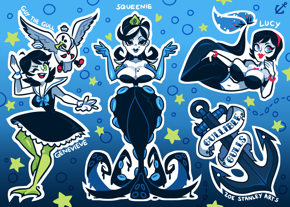 Gullible Gulls Sticker Sheet