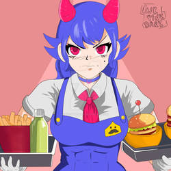 just a demon waitress coming to you