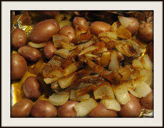 London broil, with red potatoes and onions by FallisPhoto