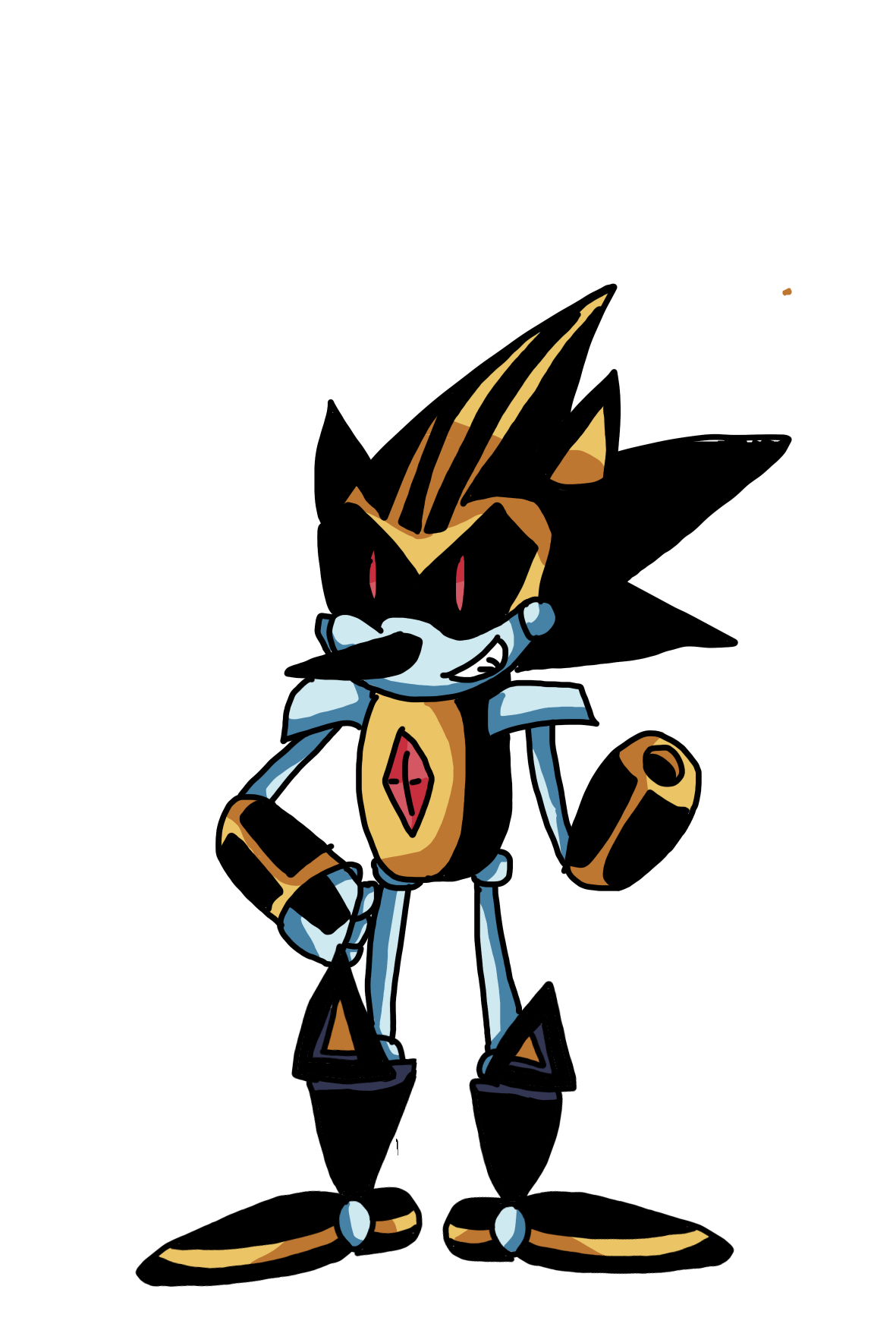 Silver Sonic/Mecha Sonic MK 0 by GardePickle on DeviantArt