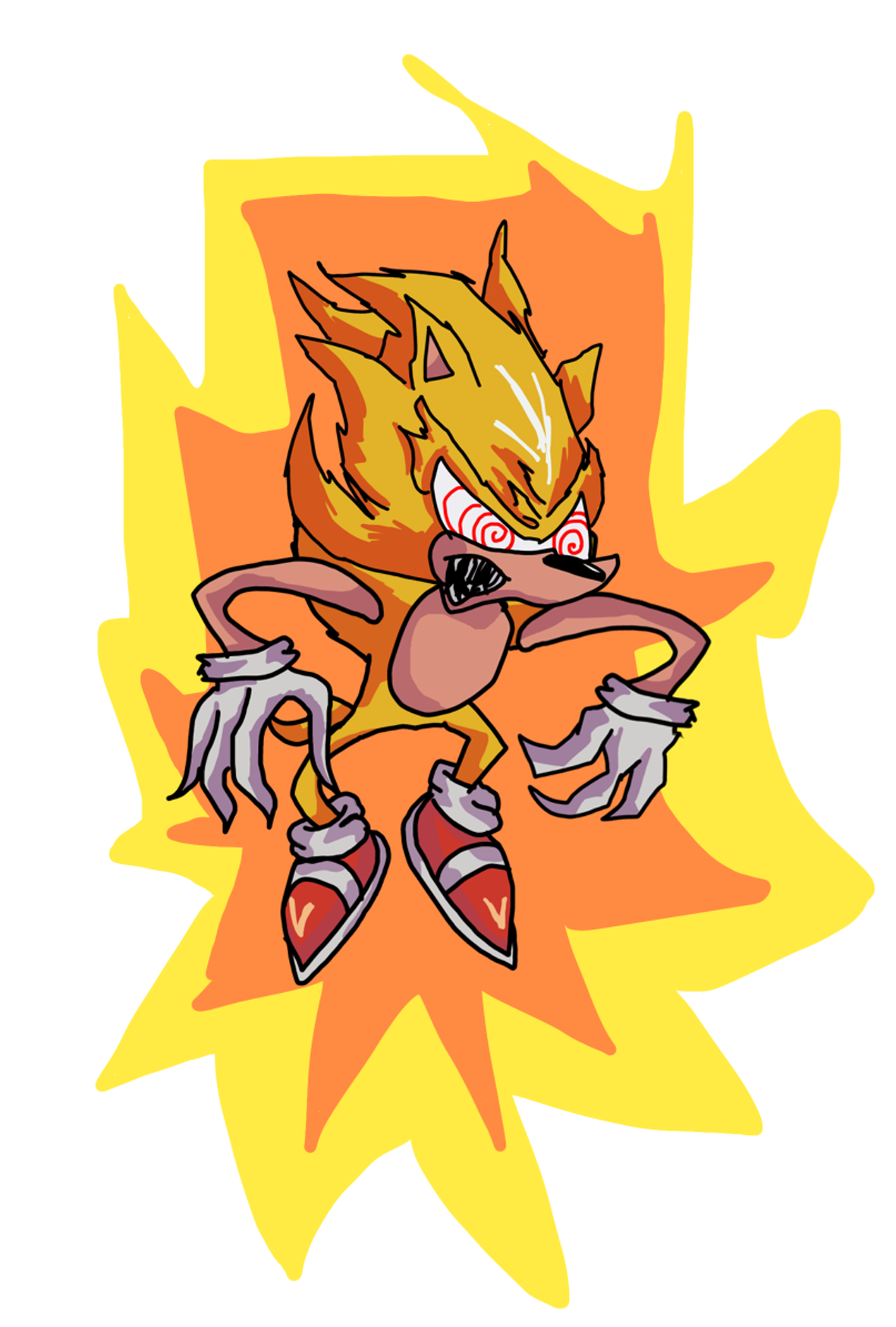 Fleetway Sonic by GardePickle on DeviantArt