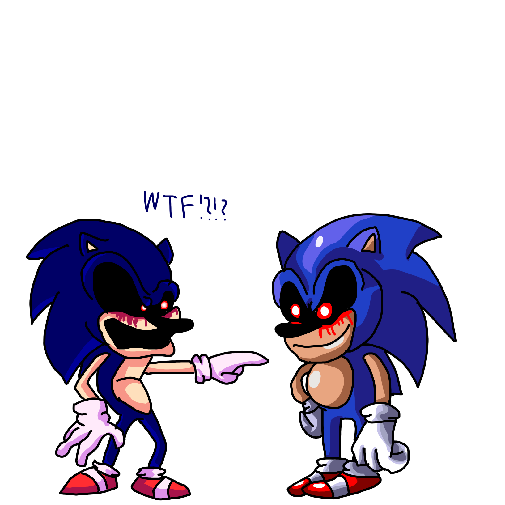 Sonic.EXE meet.. Sonic.EXE by GardePickle on DeviantArt