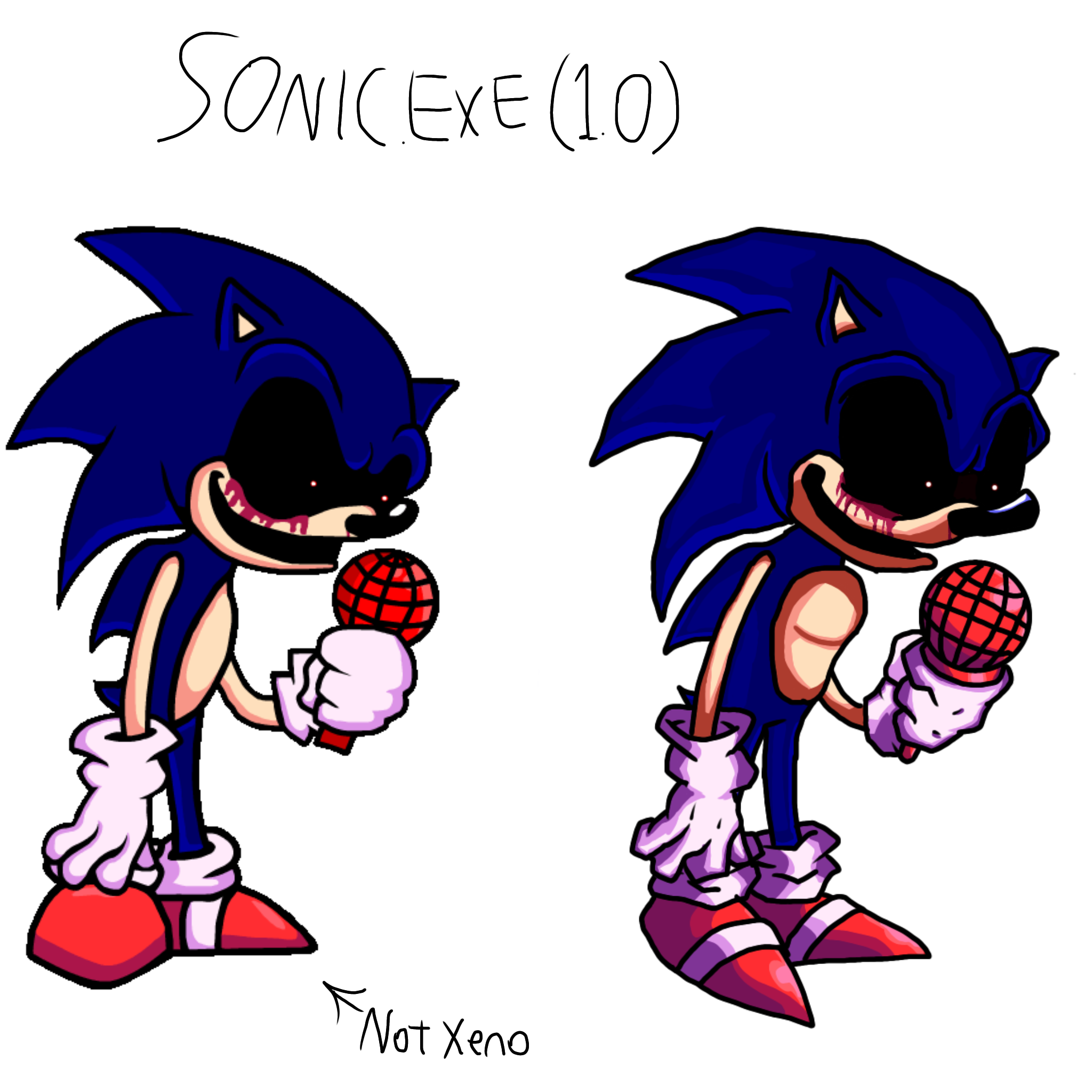 Fan made sonic.exe/Xenophanes main sprites [phase 1 Too slow and phase