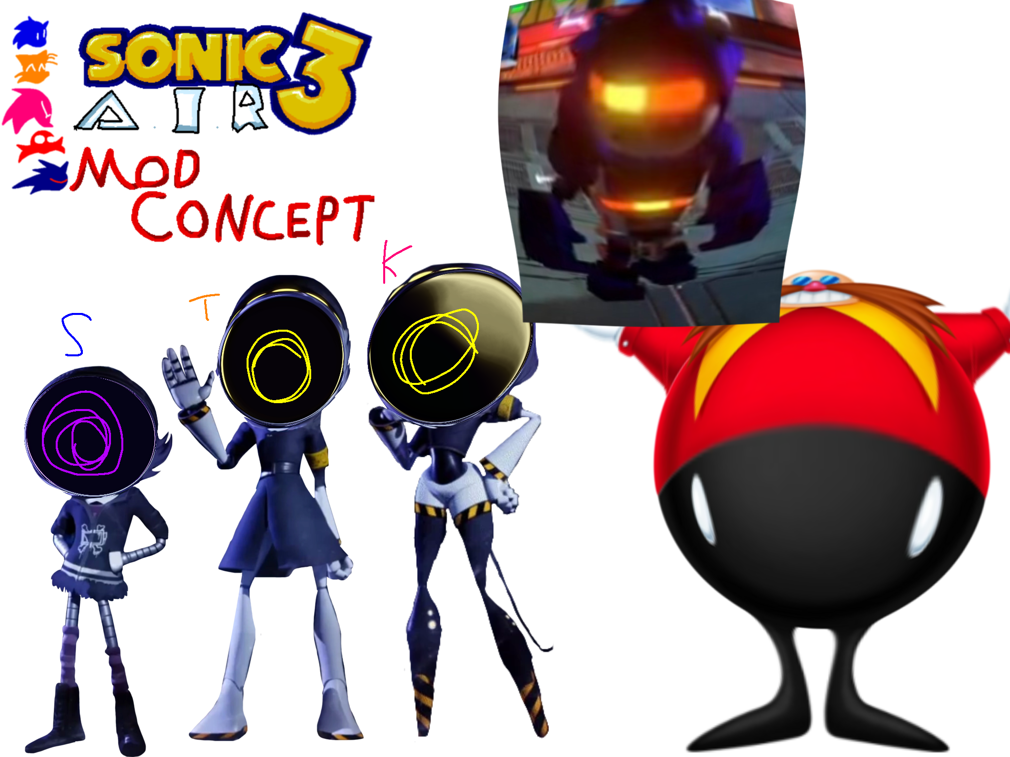 Metal Sonic Over Mecha Sonic [Sonic 3 A.I.R.] [Mods]