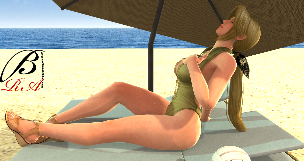 Helena Relaxing on the Beach