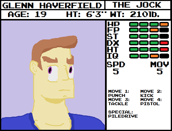 Glenn Haverfield, The Jock