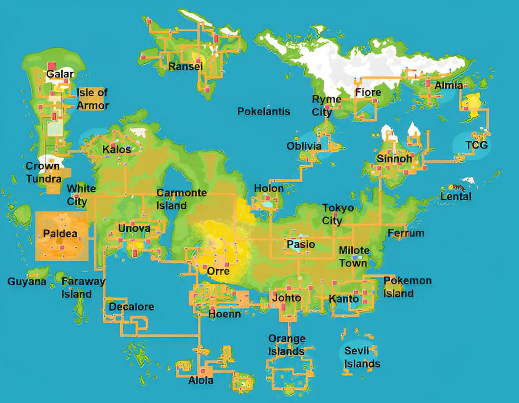 Pokemon Runescape Map Pokmon World Map by nstav13 by DanXL4 on DeviantArt