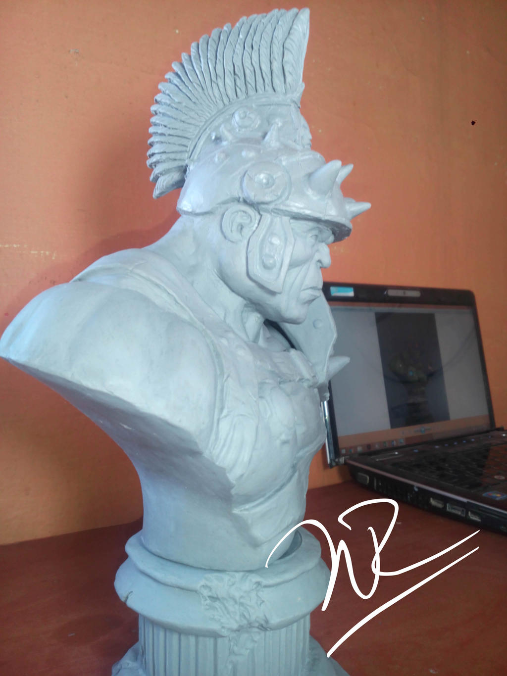 Planet Hulk busto terminado