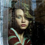 Portrait of Girl In a Bus Window